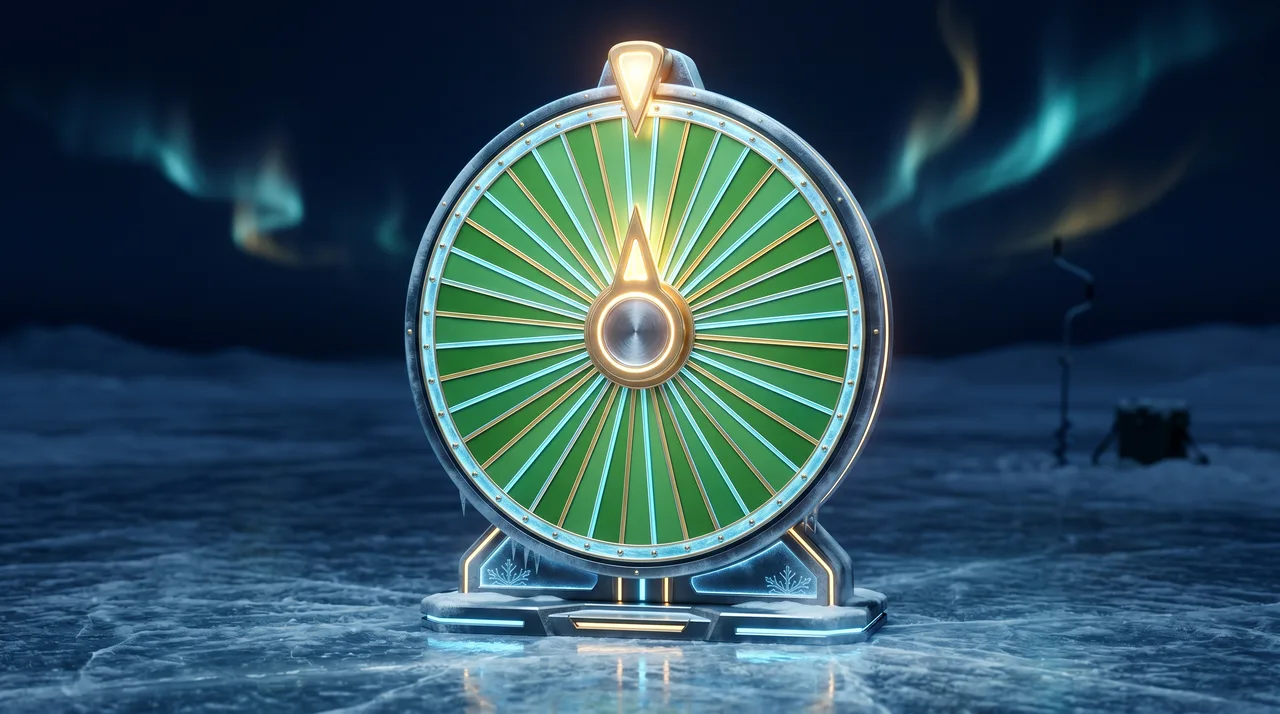 Roda de 53 segmentos do jogo Ice Fishing